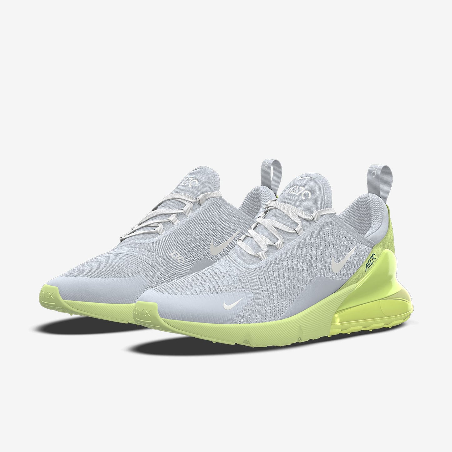 Nike Air Max 270 By You – Light Grey/Lime Green Custom Sneaker