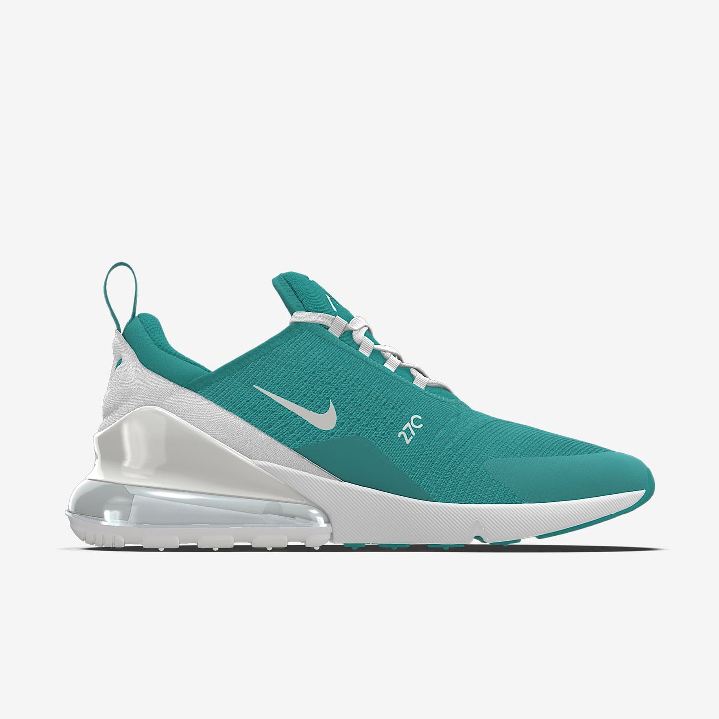 Nike Air Max 270 By You – Teal/White/Silver Custom Sneaker