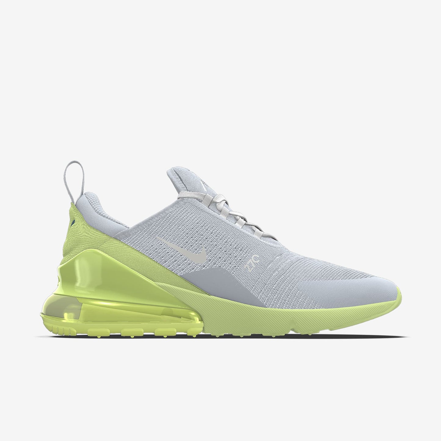 Nike Air Max 270 By You – Light Grey/Lime Green Custom Sneaker