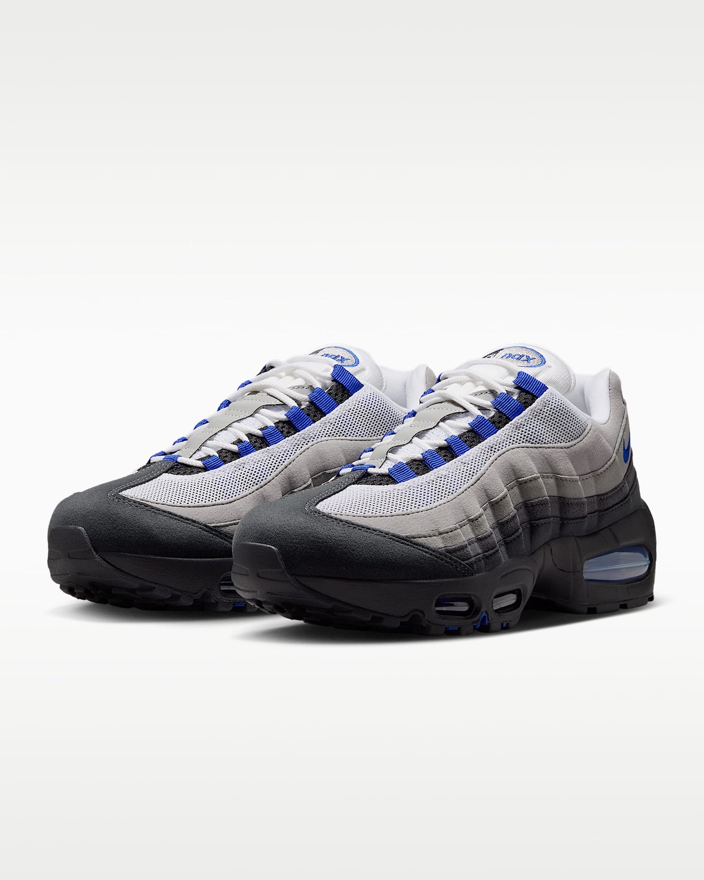 Nike Air Max 95 – Grey / Sky Blue Mesh Athletic Sneakers