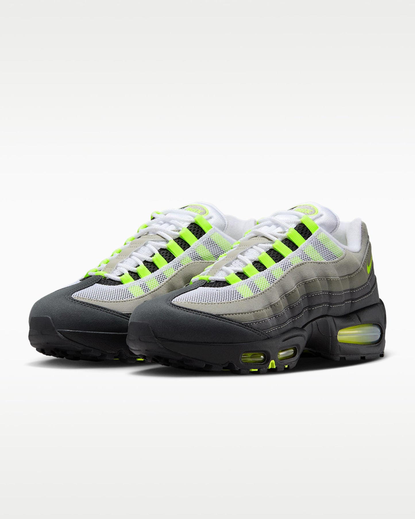 Nike Air Max 95 – Grey / Volt Mesh Athletic Sneakers (Women’s)