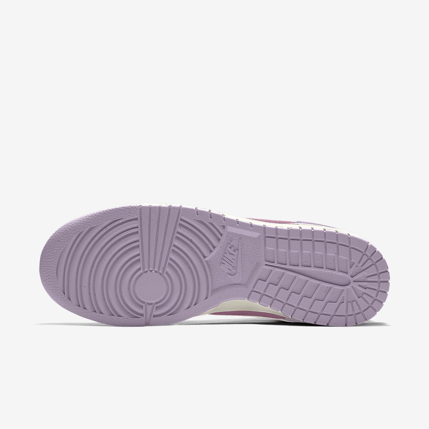 Nike Dunk High Two-Tone Lavender Purple Cream Swoosh Sneakers