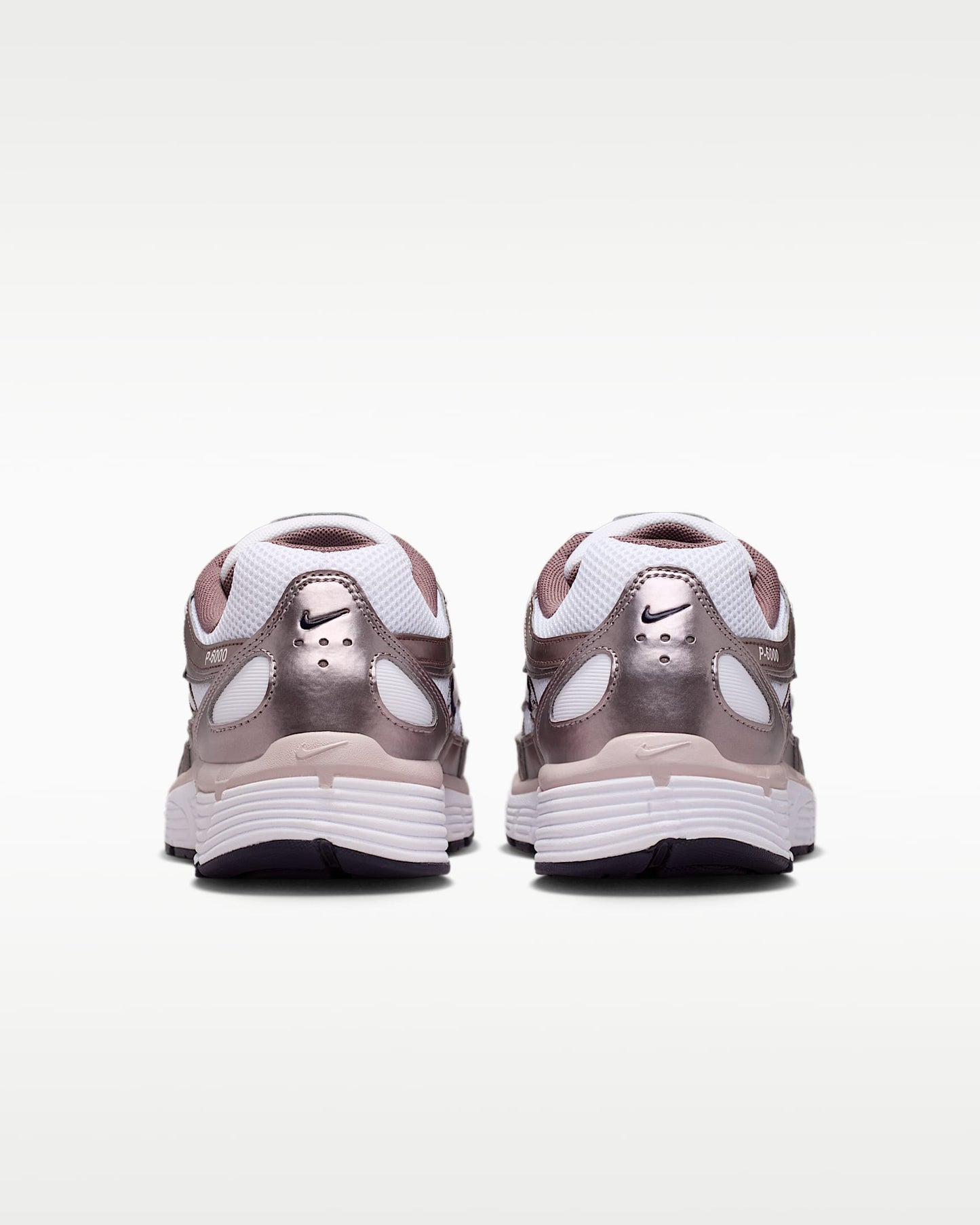 Nike P-6000 – White / Metallic Rose Gold Mesh Athletic Sneakers