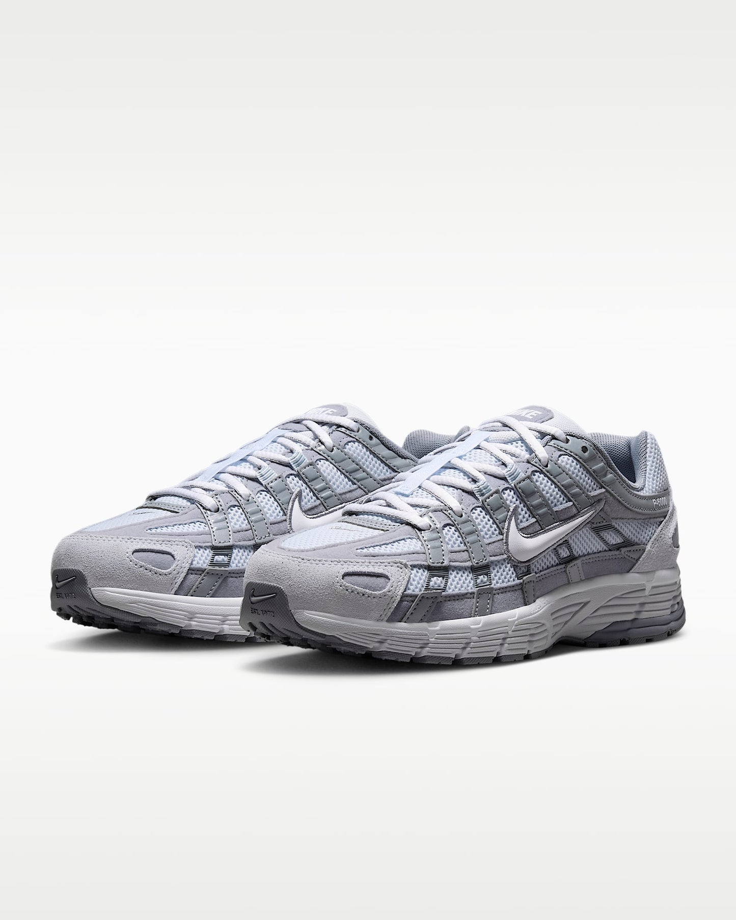 Nike P-6000 – Light Grey / White Mesh Athletic Sneakers
