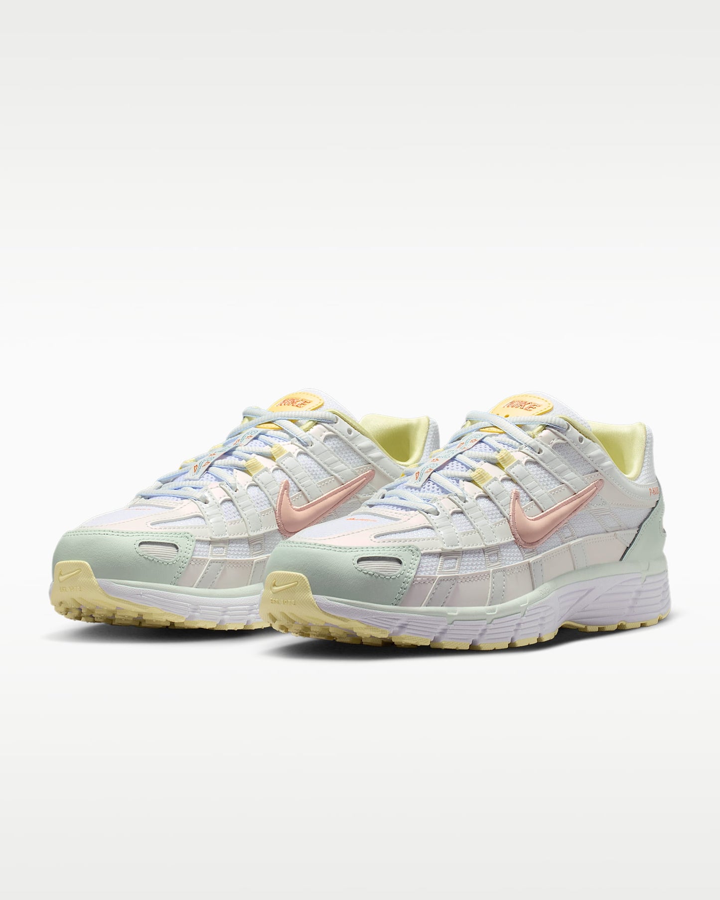 Nike P-6000 – White / Pink / Mint Mesh Athletic Sneakers