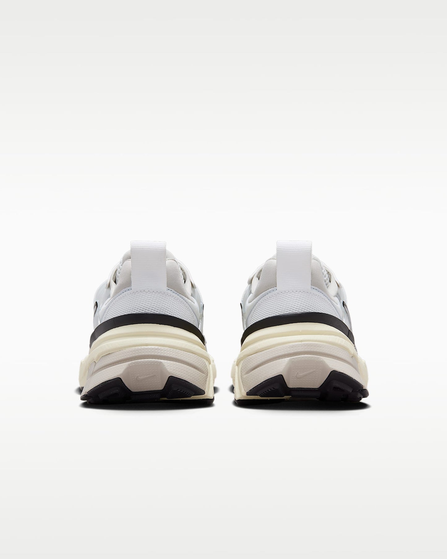 Nike V2K Run – White / Silver / Black Mesh Athletic Sneakers