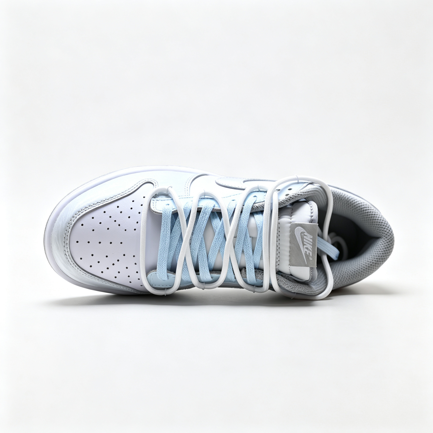 Nike Dunk Low BG — Marble Print / Light Blue / Silver Swoosh