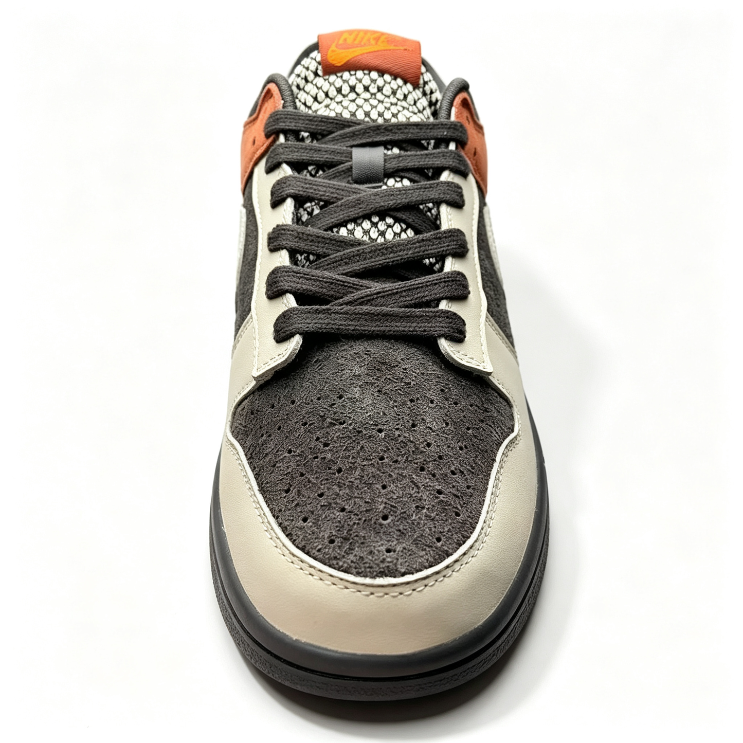 Nike Dunk Low 'Dark Grey / Burnt Orange' — Suede & Dark Gum Sneakers