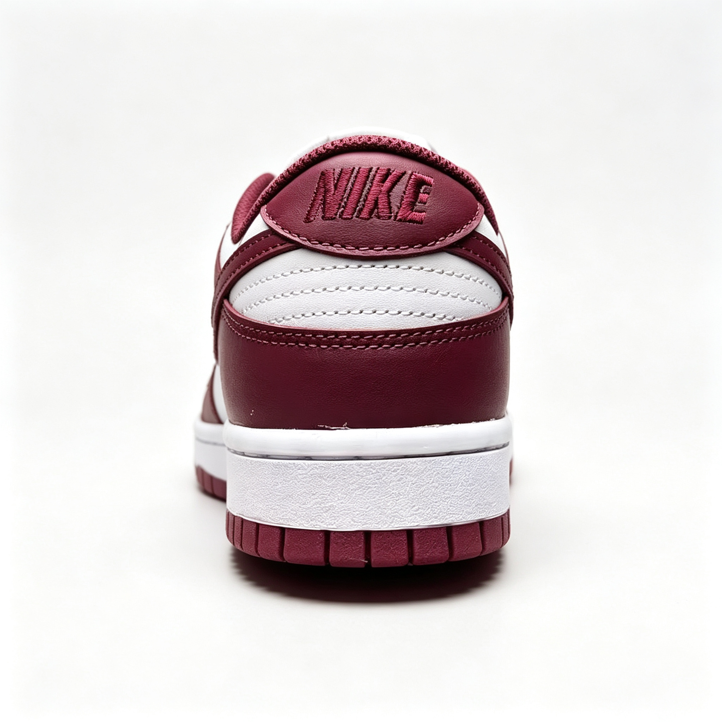Nike Dunk Low 'White / Burgundy' — Premium Leather Sneakers