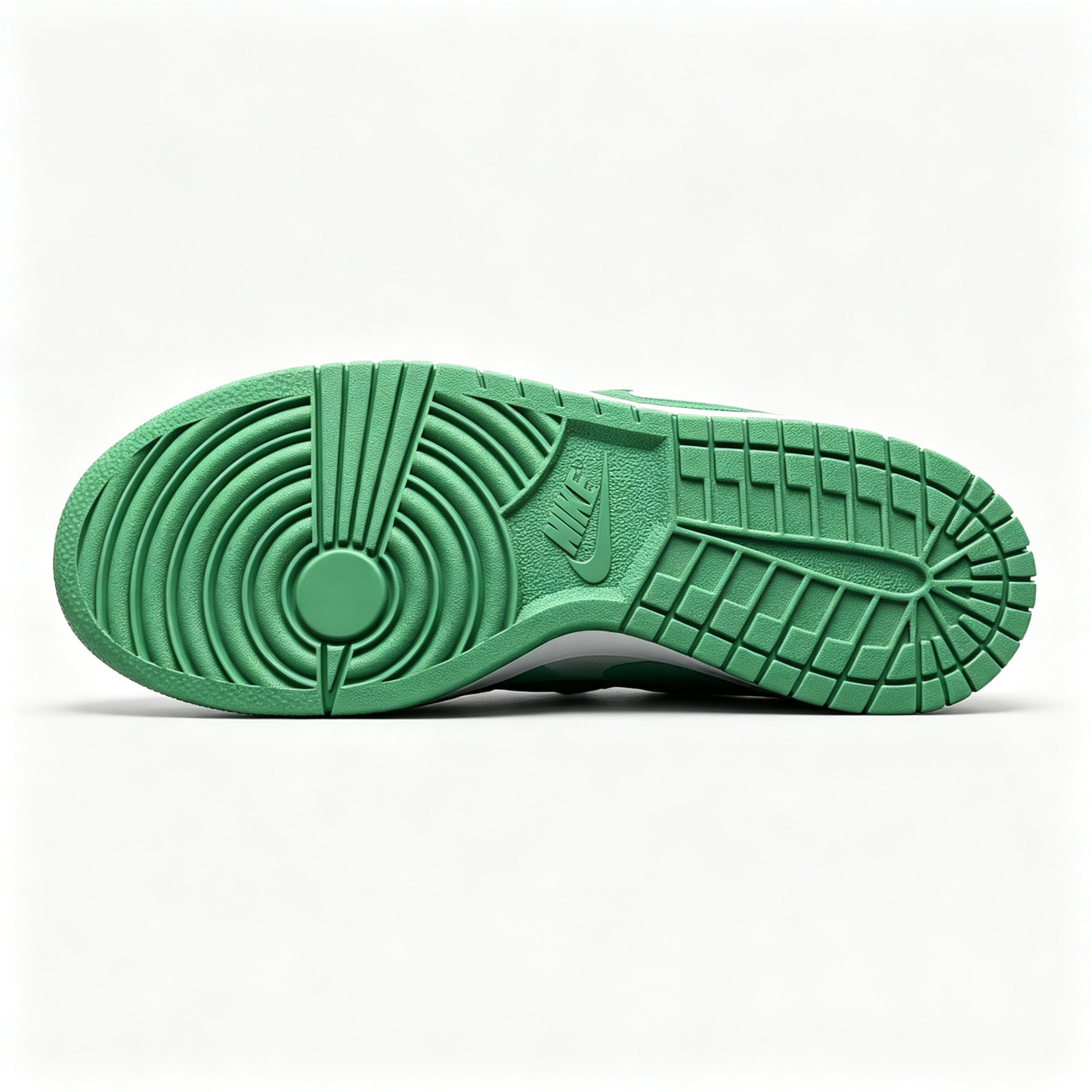 Nike Dunk Low Sneakers – White / Green / Orange | Lace-Lock Tag Detail