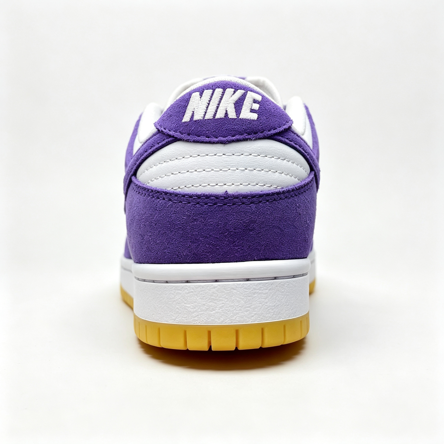 Nike Dunk Low – White & Purple Suede with Gum Sole