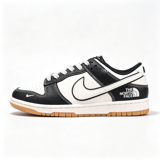 Nike Dunk Low Custom — Off-White x The North Face Black Gum