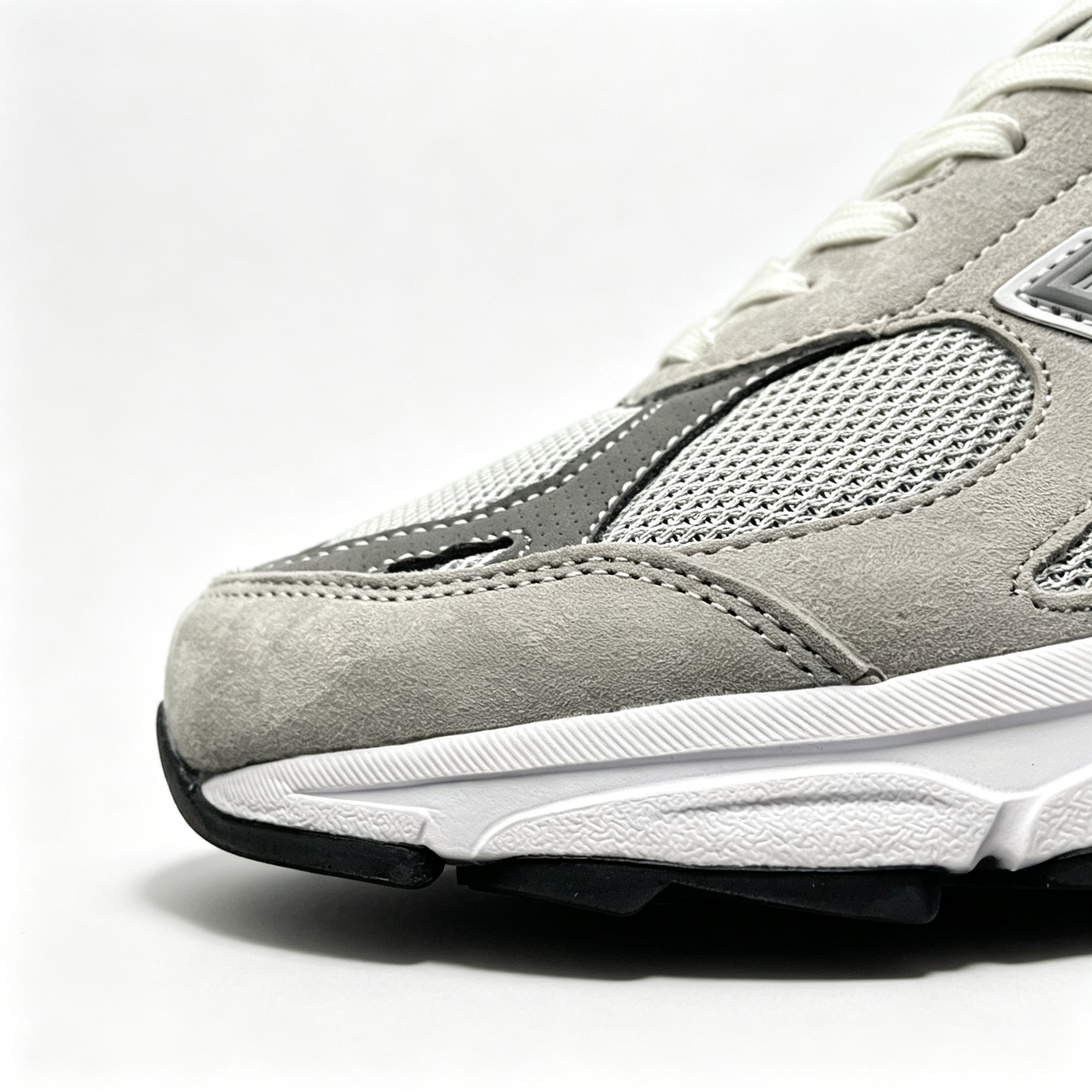 JJJJound x New Balance 990v3 Sneakers — Light Grey / Olive