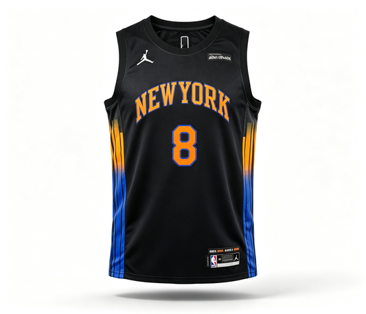 New York Knicks #8 OG Anunoby Jersey (Black - 2026 Announcement Edition)