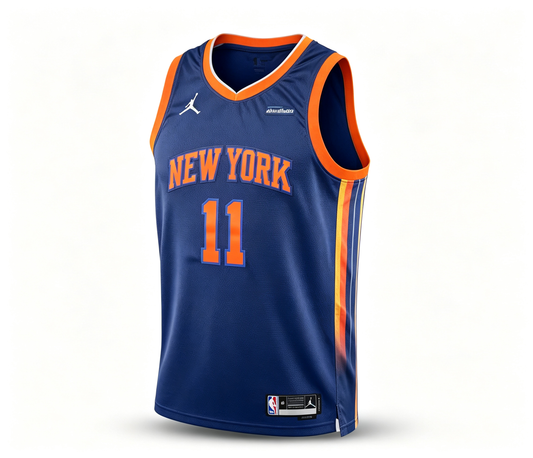 New York Knicks #11 Jalen Brunson Jersey (Deep Blue - Announcement Edition)