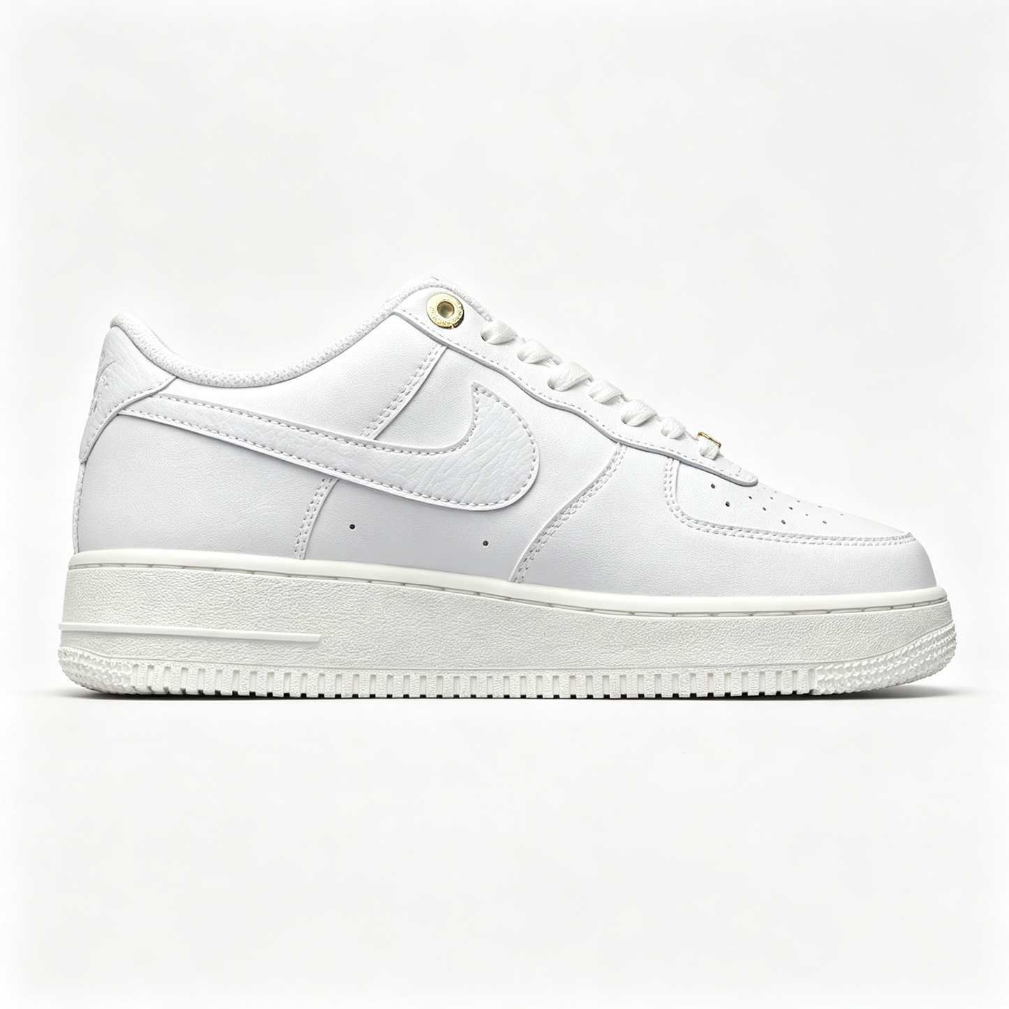 Nike Air Force 1 '07 Low Custom – Off-White Double Swoosh & Gold Eyelet