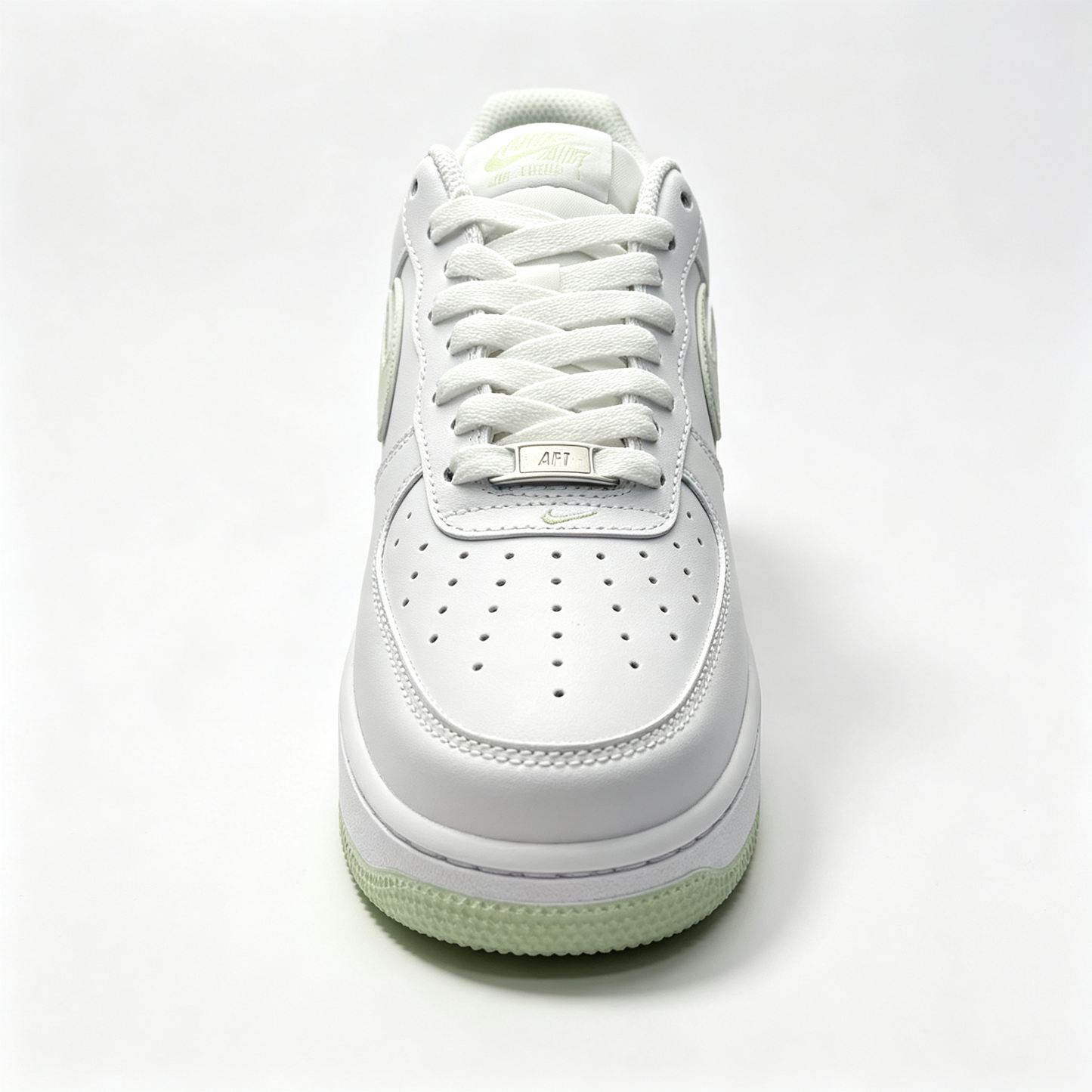 Nike Air Force 1 '07 Low Custom – White / Honeydew Outline Swoosh
